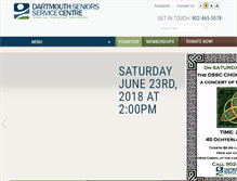Tablet Screenshot of dartmouthseniors.ca